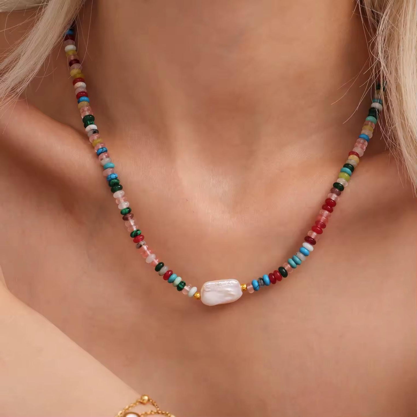 Handmade Bohemian Abacus Beaded Necklace