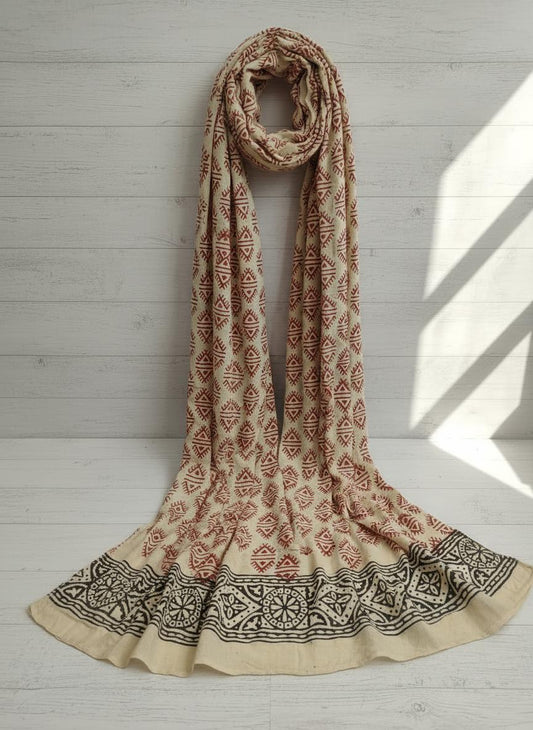 Handmade Block Print Cotton Sarong Large Scarf