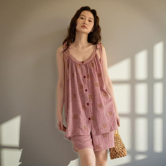 lightweight, pure-cotton gauze shorts