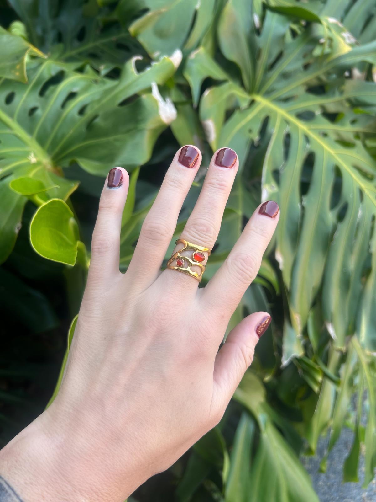 The Ruby sculptural open ring | 18K gold plated open ring | Modern gold statement ring | Sculptural minimalist ring | Open band gold ring design | Elegant gold open ring | Contemporary gold jewelry | Women’s statement ring | Luxury gold plated ring | Minimalist open ring | Artistic gold ring | Fashion statement ring | Modern jewelry design | Gold plated sculptural ring | Timeless gold open ring