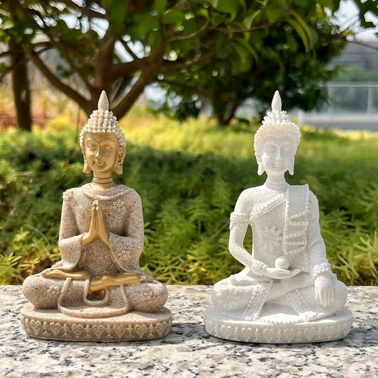 Minimalist Sandstone Buddha Statue