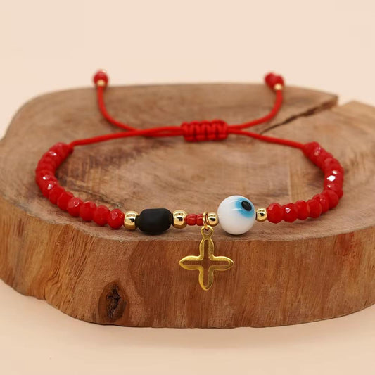 Mexican Charm Evil Eye Beaded Bracelet