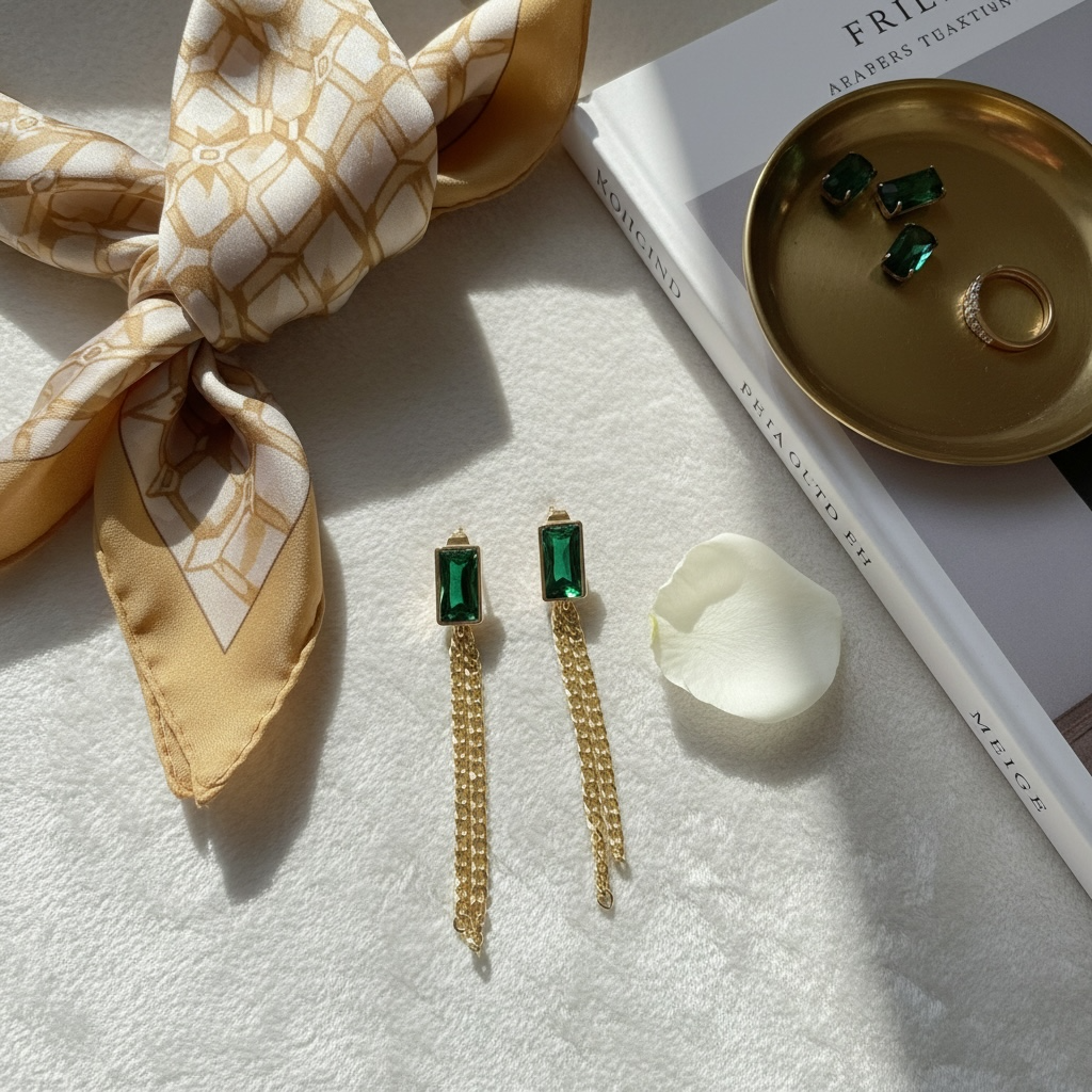 Emerald Drift Earrings