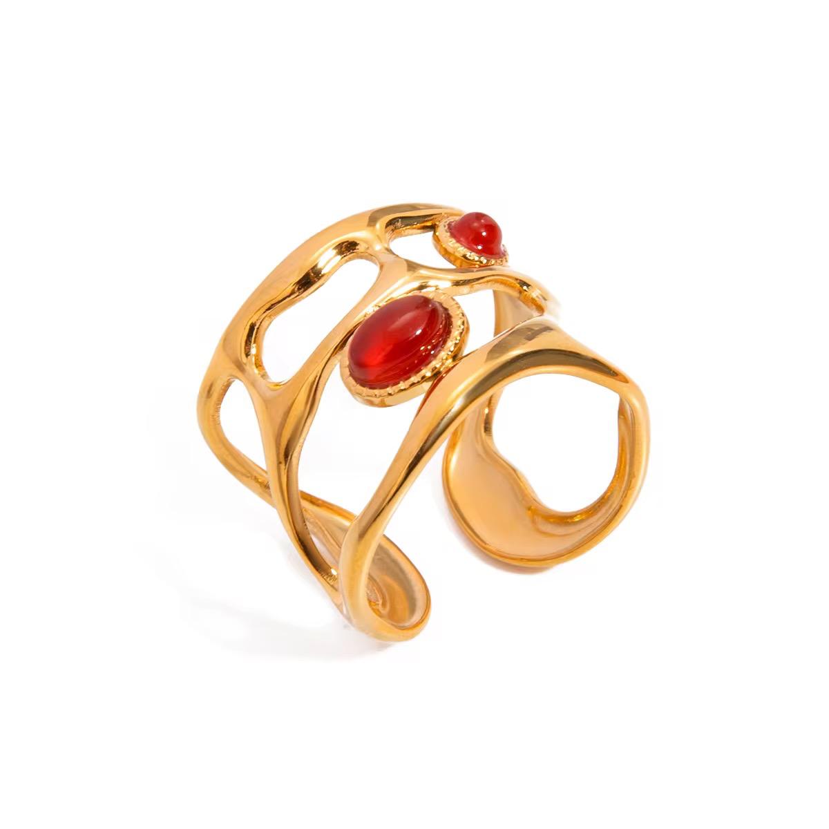The Ruby sculptural open ring | 18K gold plated open ring | Modern gold statement ring | Sculptural minimalist ring | Open band gold ring design | Elegant gold open ring | Contemporary gold jewelry | Women’s statement ring | Luxury gold plated ring | Minimalist open ring | Artistic gold ring | Fashion statement ring | Modern jewelry design | Gold plated sculptural ring | Timeless gold open ring