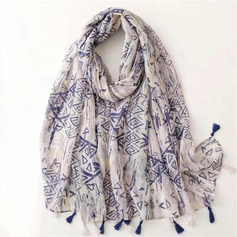 Patterned Voile Scarf