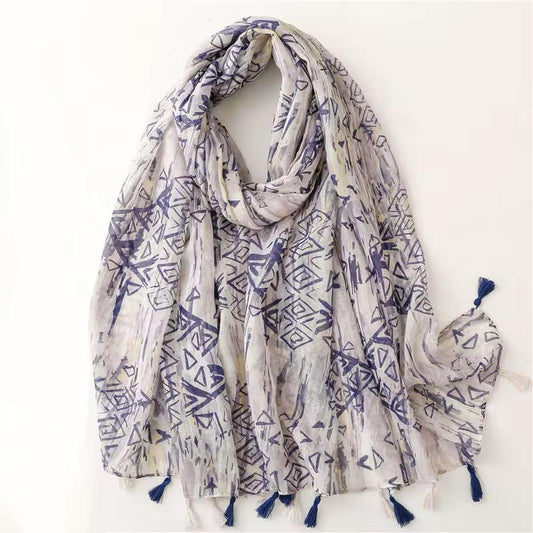 Patterned Voile Scarf