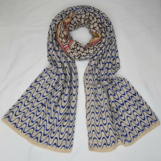 Handmade Block Print Cotton Sarong Large Scarf