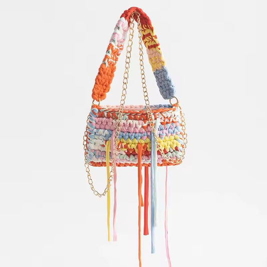 New Arrival Bohemian Crochet Tassel Handbag
