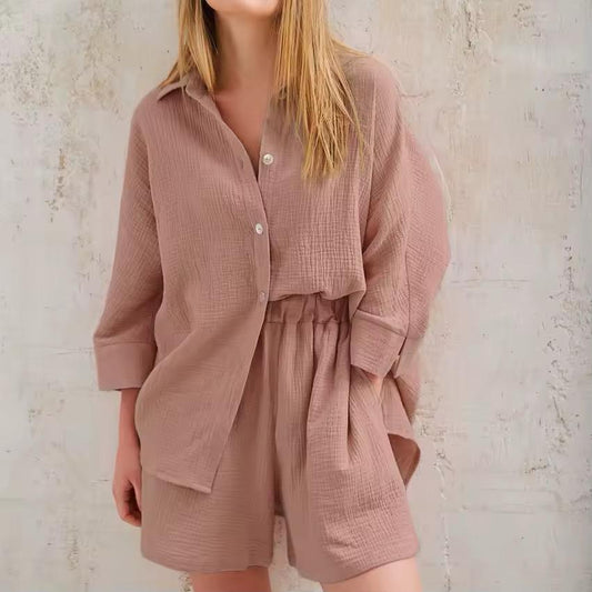 soft, breathable two-piece set made from 100% cotton