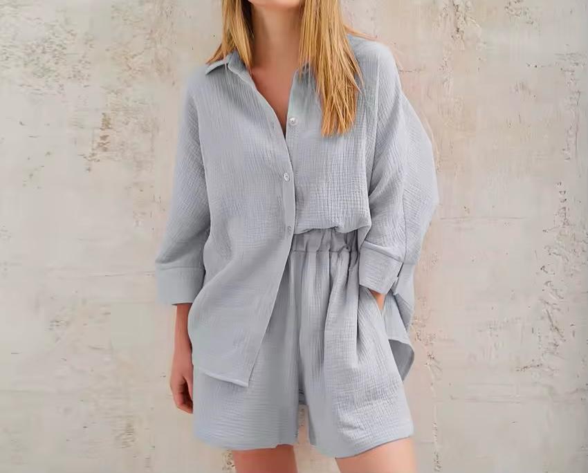 soft, breathable two-piece set made from 100% cotton