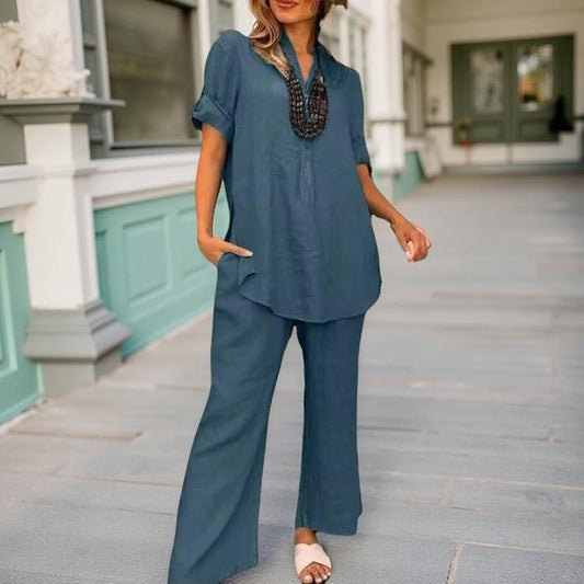 Spring Homewear Cotton/Bamboo Double-Layer Set