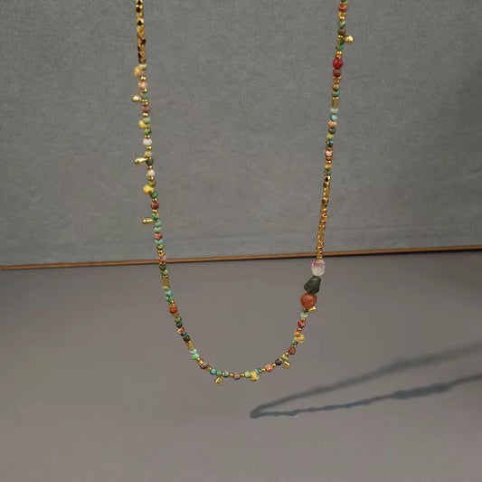 Handmade Natural Stone Beaded Necklace