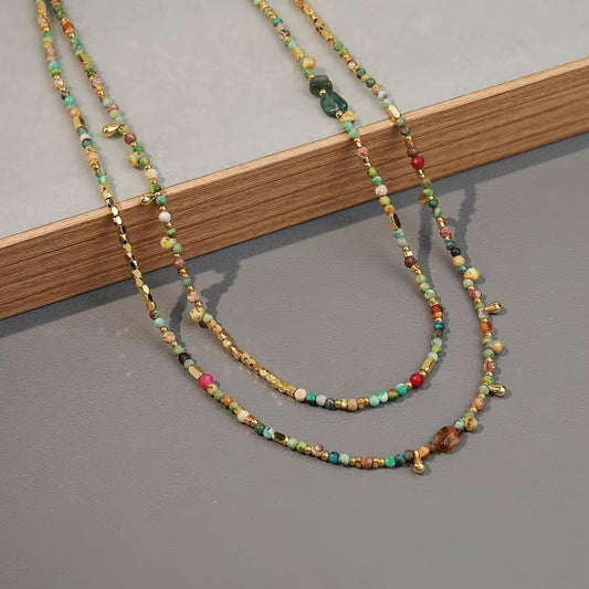 Handmade Natural Stone Beaded Necklace