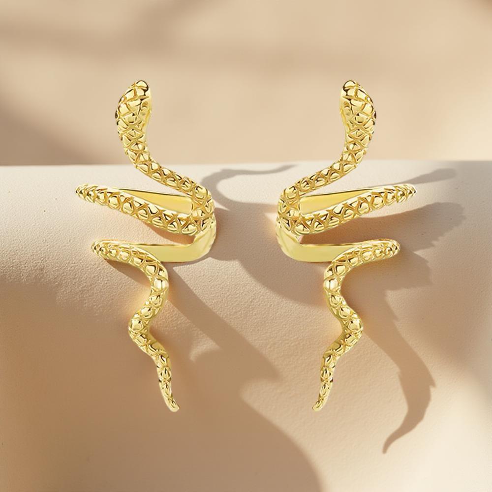 Gold-Plated Snake Ear Cuff (925 Sterling Silver)