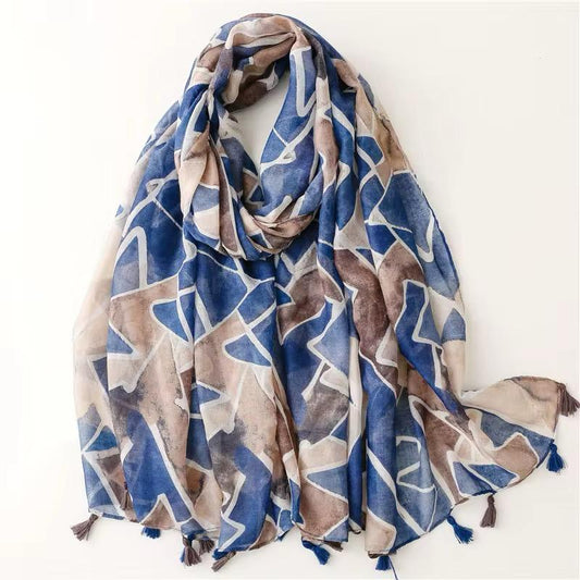 Patterned Voile Scarf