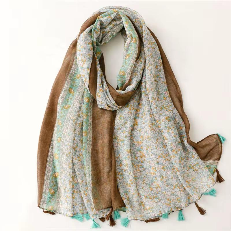 Patterned Voile Scarf
