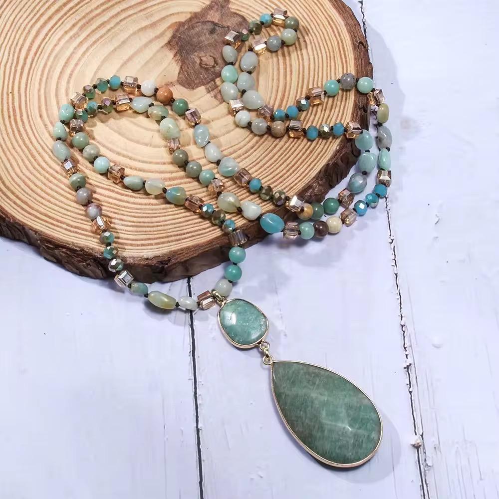Natural Gemstone Statement Necklace