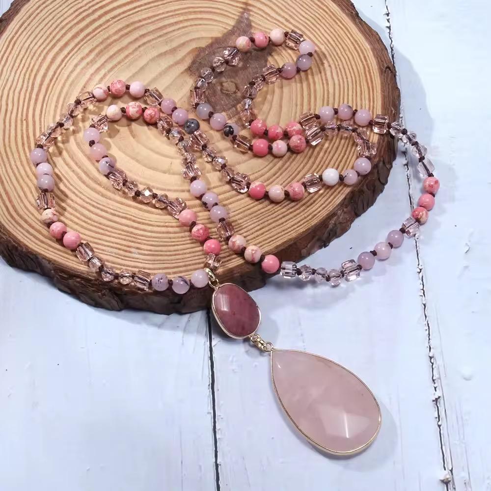 Natural Gemstone Statement Necklace
