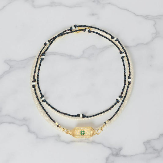 Handwoven Colorful Rope LOVE Necklace