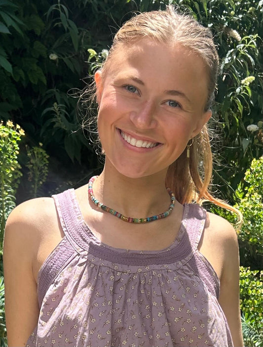 Colorful Natural Stone Bead Necklace