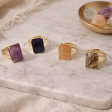 The Solstice Stone Ring Collection