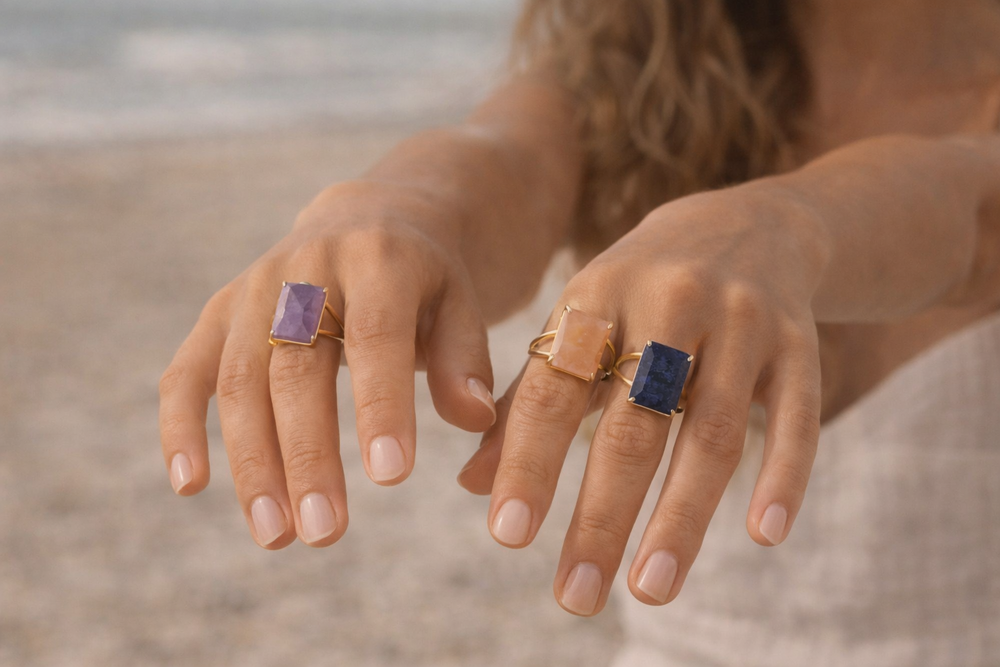 The Solstice Stone Ring Collection