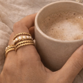 The Elara Pearl Stack Ring
