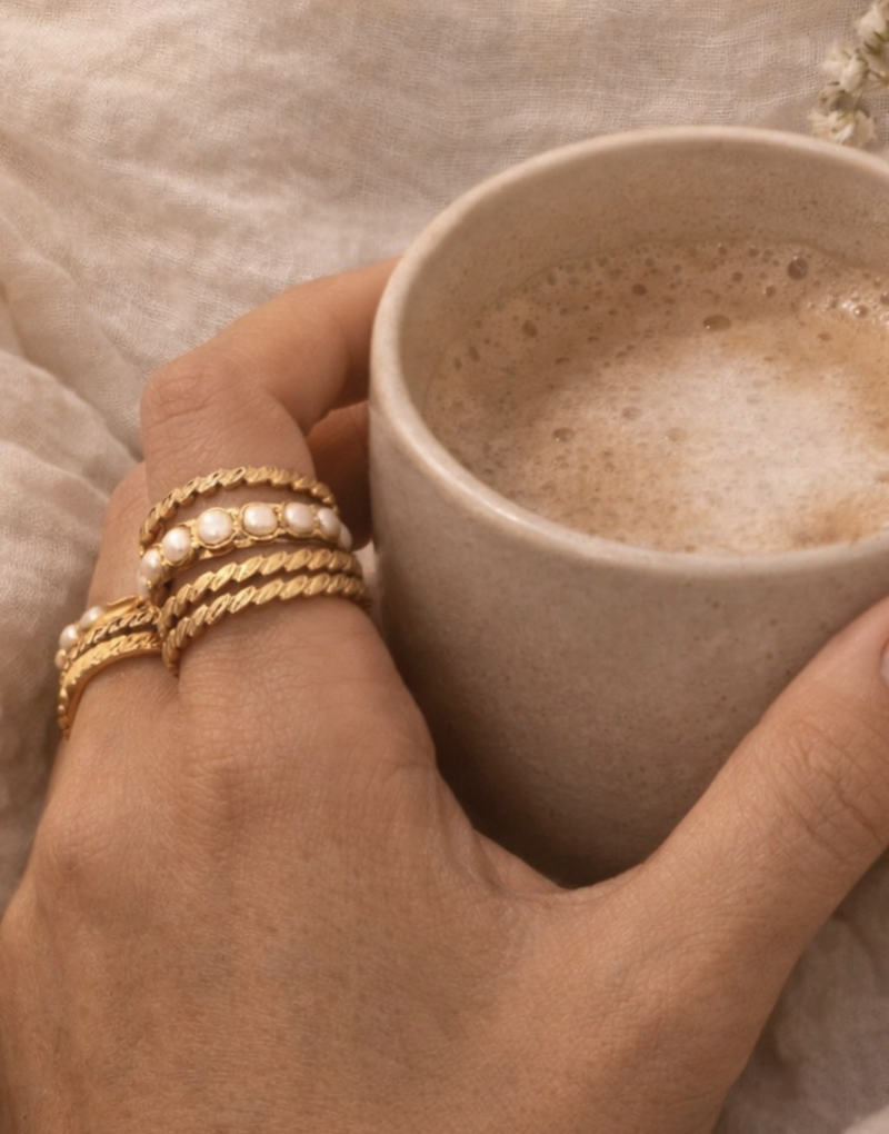The Elara Pearl Stack Ring