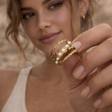 The Elara Pearl Stack Ring